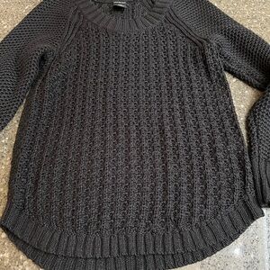 Calvin Klein Jeans Black Heavy Chunky Cable Knit Sweater Size S Layer Cozy Boho